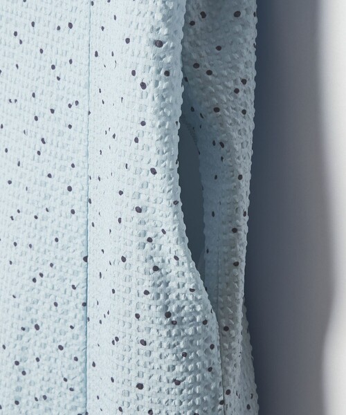 EMMEL REFINES（エメルリファインズ）の「＜EMMEL REFINES＞EM ドットプリント タックギャザースリーブ ワンピース（ワンピース・レディース・ブラック/ライトブルー・S/M）」の7枚目の写真