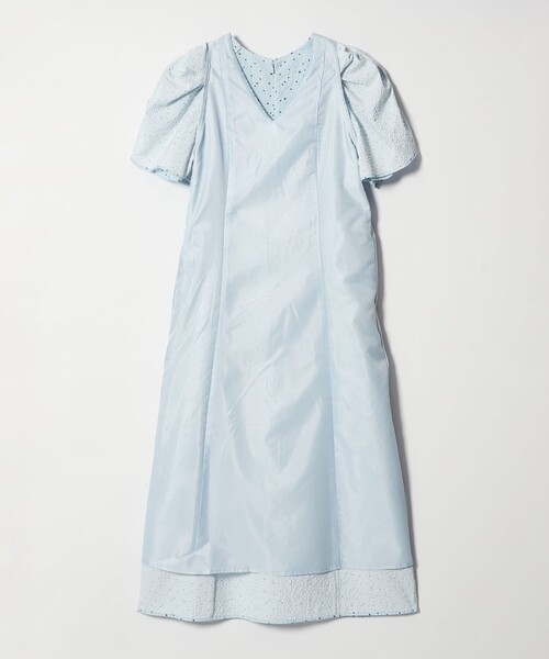 EMMEL REFINES（エメルリファインズ）の「＜EMMEL REFINES＞EM ドットプリント タックギャザースリーブ ワンピース（ワンピース・レディース・ブラック/ライトブルー・S/M）」の11枚目の写真