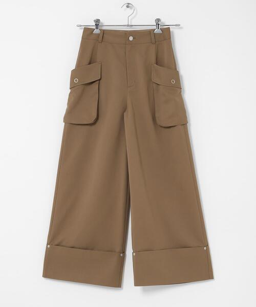 SENSE OF PLACE by URBAN RESEARCH（センスオブプレイスバイアーバンリサーチ）の「ロールアップポケットワイドパンツ（その他パンツ・レディース・ブラック/ベージュ・MEDIUM/SMALL）」の11枚目の写真