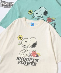 SNOOPY | PEANUTS/ピーナッツコラボ FRUIT OF THE LOOM/フルーツオブザルーム オーバーサイズ スラブ スヌーピー 半袖Tシャツ/リンガーT/レディース メンズ(Tシャツ/カットソー)
