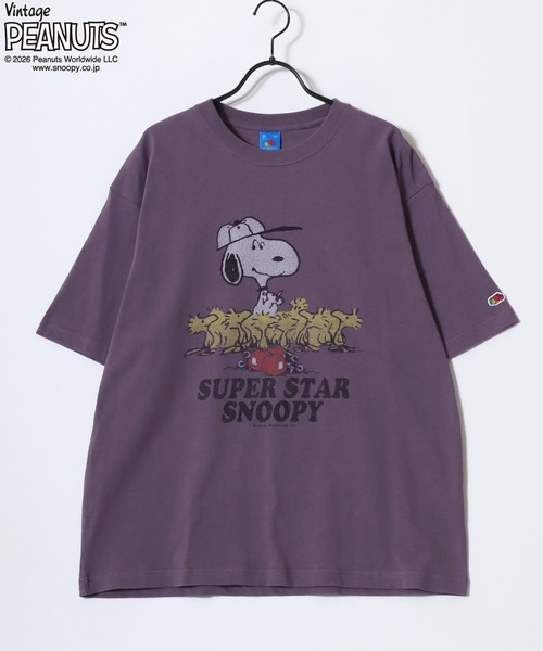 SNOOPY（スヌーピー）の「PEANUTS/ピーナッツコラボ FRUIT OF THE LOOM/フルーツオブザルーム オーバーサイズ スラブ スヌーピー 半袖Tシャツ/リンガーT/レディース メンズ（Tシャツ/カットソー・レディース・パープル/ピンク/ホワイト系その他/ホワイト系その他3/ホワイト系その他2/ホワイト系その他4/アイボリー/サックスブルー・S/M/L）」の21枚目の写真