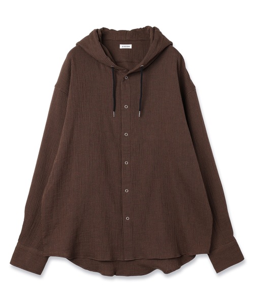 JIEDA(ジエダ)の「HOODIE SHIRT(パーカー・メンズ・ブラウン/ダークグリーン・2/1)」の9枚目の写真