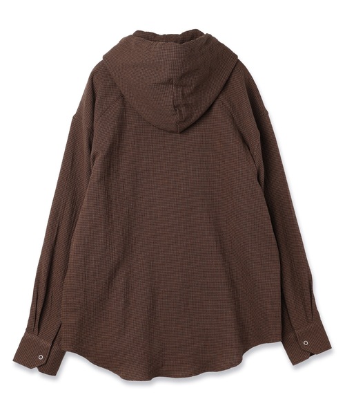 JIEDA(ジエダ)の「HOODIE SHIRT(パーカー・メンズ・ブラウン/ダークグリーン・2/1)」の10枚目の写真