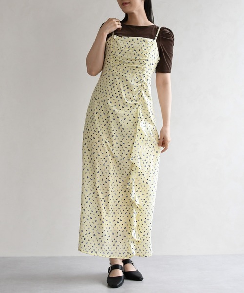 31 Sons de mode（トランテアン　ソン　ドゥ　モード）の「2026春夏新作 アソートドレープキャミワンピース（ワンピース・レディース・イエロー系/ブラウン系/グリーン系・M/S）」の12枚目の写真