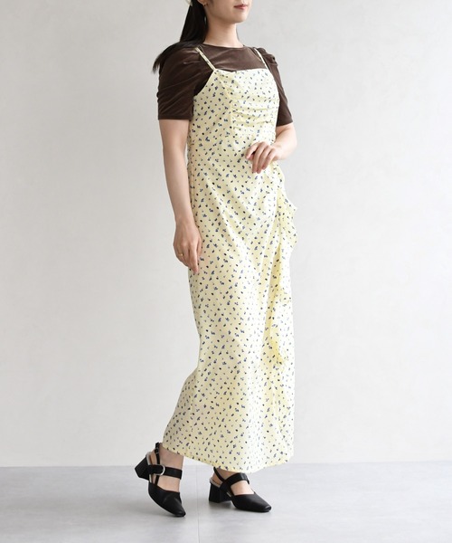 31 Sons de mode（トランテアン　ソン　ドゥ　モード）の「2026春夏新作 アソートドレープキャミワンピース（ワンピース・レディース・イエロー系/ブラウン系/グリーン系・M/S）」の14枚目の写真