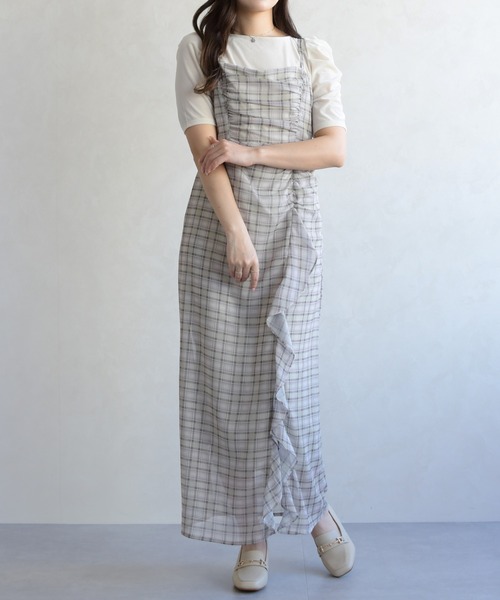 31 Sons de mode（トランテアン　ソン　ドゥ　モード）の「2026春夏新作 アソートドレープキャミワンピース（ワンピース・レディース・イエロー系/ブラウン系/グリーン系・M/S）」の16枚目の写真