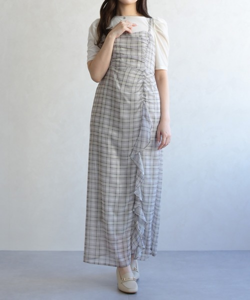 31 Sons de mode（トランテアン　ソン　ドゥ　モード）の「2026春夏新作 アソートドレープキャミワンピース（ワンピース・レディース・イエロー系/ブラウン系/グリーン系・M/S）」の17枚目の写真