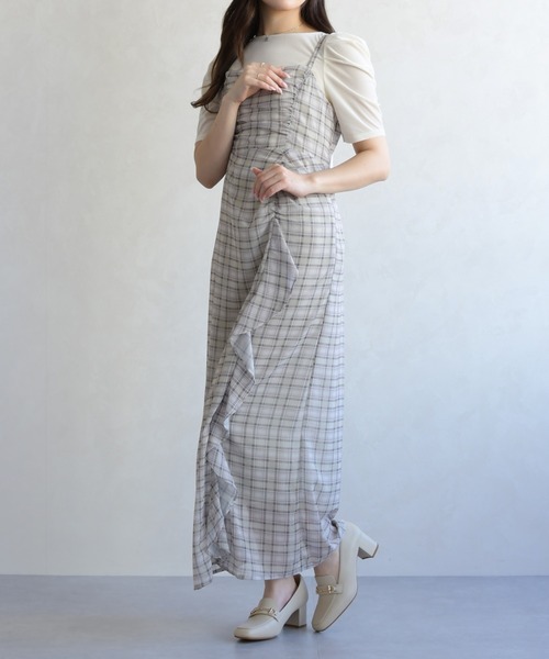 31 Sons de mode（トランテアン　ソン　ドゥ　モード）の「2026春夏新作 アソートドレープキャミワンピース（ワンピース・レディース・イエロー系/ブラウン系/グリーン系・M/S）」の18枚目の写真