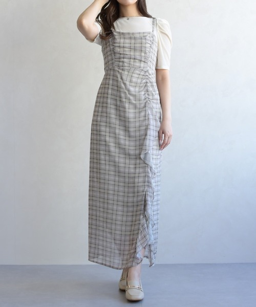 31 Sons de mode（トランテアン　ソン　ドゥ　モード）の「2026春夏新作 アソートドレープキャミワンピース（ワンピース・レディース・イエロー系/ブラウン系/グリーン系・M/S）」の19枚目の写真