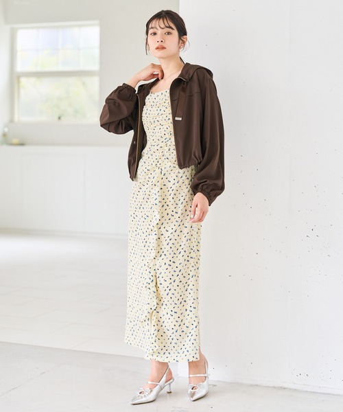 31 Sons de mode（トランテアン　ソン　ドゥ　モード）の「2026春夏新作 アソートドレープキャミワンピース（ワンピース・レディース・イエロー系/ブラウン系/グリーン系・M/S）」の4枚目の写真