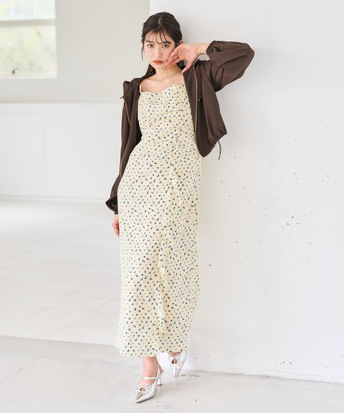 31 Sons de mode（トランテアン　ソン　ドゥ　モード）の「2026春夏新作 アソートドレープキャミワンピース（ワンピース・レディース・イエロー系/ブラウン系/グリーン系・M/S）」の5枚目の写真