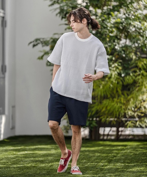 CAMBIO（カンビオ）の「mp14754-ポリエステルサッカーショートパンツ(CA05-63501)（その他パンツ・メンズ・グレイッシュベージュ/オレンジ/ネイビー・M/L/XL）」の19枚目の写真