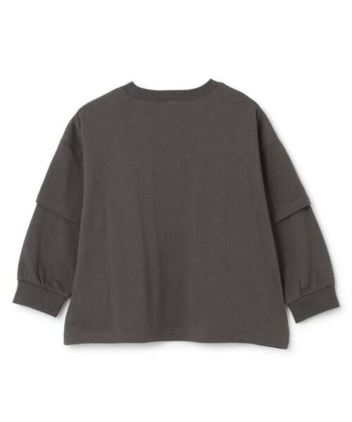 b・ROOM(ビールーム)の「【防汚・速乾・型崩れしない】フェイクレイヤードTシャツ【MNCM】【子供服】【キッズ】【男の子】【女の子】(Tシャツ/カットソー・キッズ・アイボリー/チャコール/カーキ/ブラック・110cm/130cm/120cm/140cm/150cm)」の15枚目の写真
