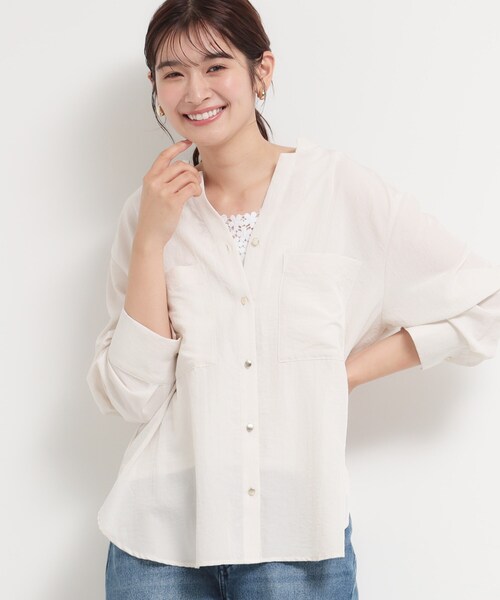 THE SHOP TK (ザ ショップ ティーケー )の「モチーフレースタンク(タンクトップ・レディース・ブラック/オフホワイト/グレー・99)」の5枚目の写真