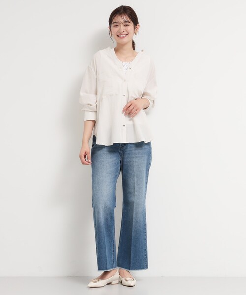 THE SHOP TK (ザ ショップ ティーケー )の「モチーフレースタンク(タンクトップ・レディース・ブラック/オフホワイト/グレー・99)」の7枚目の写真