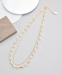 ROPE' PICNIC | デザインパールチェーン2連ショートネックレス(ネックレス)