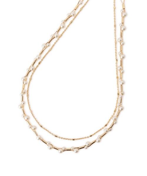 ROPE' PICNIC(ロペピクニック)の「デザインパールチェーン2連ショートネックレス(ネックレス・レディース・シルバー/ゴールド・FREE)」の7枚目の写真