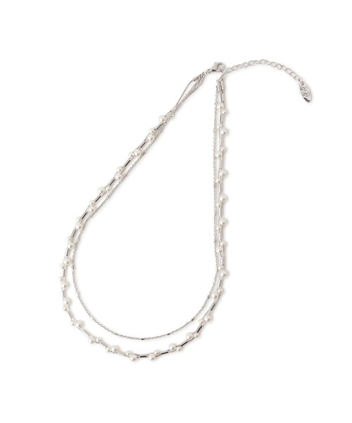 ROPE' PICNIC(ロペピクニック)の「デザインパールチェーン2連ショートネックレス(ネックレス・レディース・シルバー/ゴールド・FREE)」の9枚目の写真