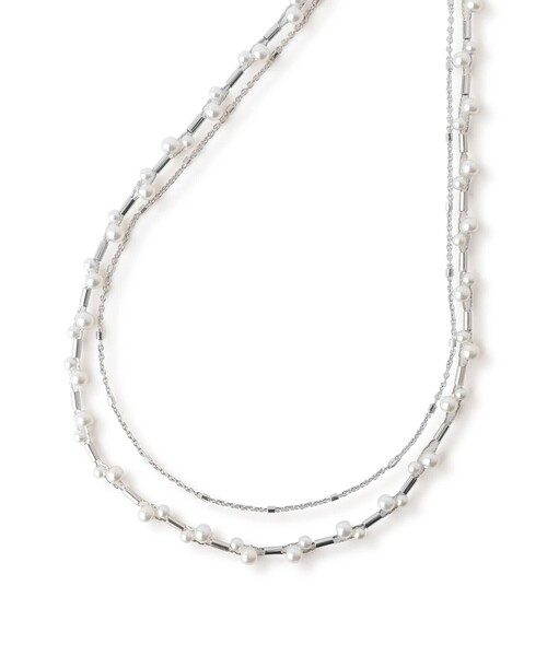 ROPE' PICNIC(ロペピクニック)の「デザインパールチェーン2連ショートネックレス(ネックレス・レディース・シルバー/ゴールド・FREE)」の10枚目の写真