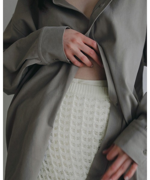 anuke（アンヌーク）の「Pattern Knit Skirt（スカート・レディース・アイボリー/グレー・FREE）」の6枚目の写真