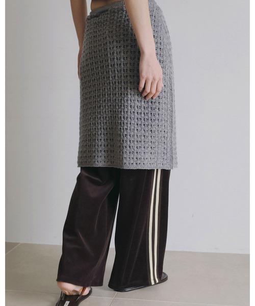 anuke（アンヌーク）の「Pattern Knit Skirt（スカート・レディース・アイボリー/グレー・FREE）」の10枚目の写真