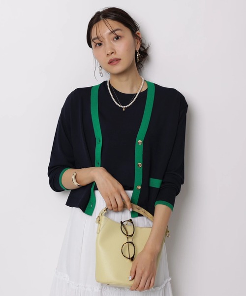 JUSGLITTY（ジャスグリッティー）の「配色シアーカーデアンサンブル