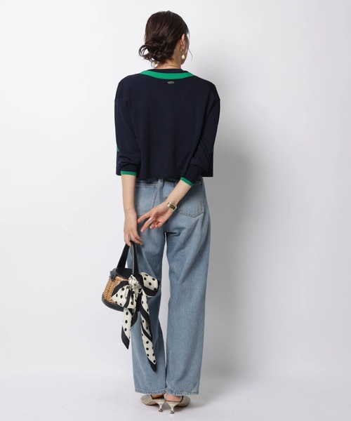 JUSGLITTY（ジャスグリッティー）の「配色シアーカーデアンサンブル