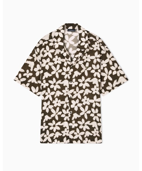 EMPORIO ARMANI(エンポリオアルマーニ)の「【エンポリオ アルマーニ】ビーチウェア シャツ フラワーイーグル パターン(シャツ/ブラウス・メンズ・ネイビー系/オリーブ系・MEDIUM/LARGE/X-LARGE/SMALL)」の8枚目の写真