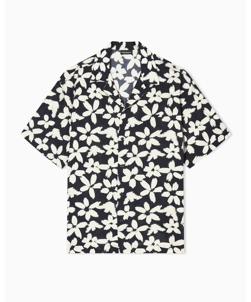 EMPORIO ARMANI(エンポリオアルマーニ)の「【エンポリオ アルマーニ】ビーチウェア シャツ フラワーイーグル パターン(シャツ/ブラウス・メンズ・ネイビー系/オリーブ系・MEDIUM/LARGE/X-LARGE/SMALL)」の5枚目の写真