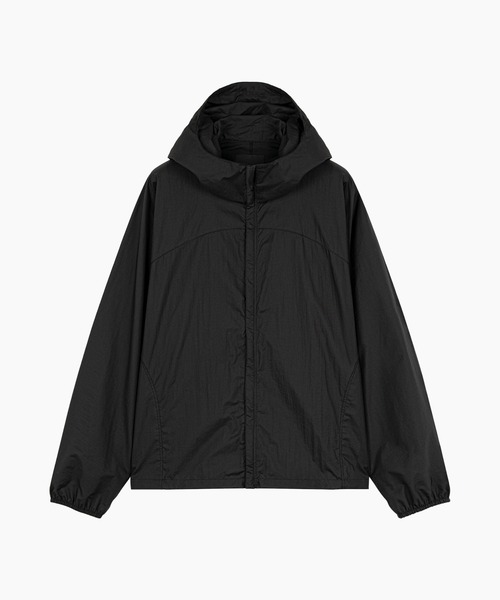 LAD MUSICIAN(ラッドミュージシャン)の「NYLON MINI RIPSTOP HOODED BLOUSON(ナイロンジャケット・メンズ・ブラック・42/46/44)」の1枚目の写真