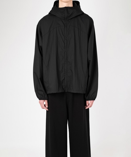 LAD MUSICIAN(ラッドミュージシャン)の「NYLON MINI RIPSTOP HOODED BLOUSON(ナイロンジャケット・メンズ・ブラック・42/46/44)」の2枚目の写真