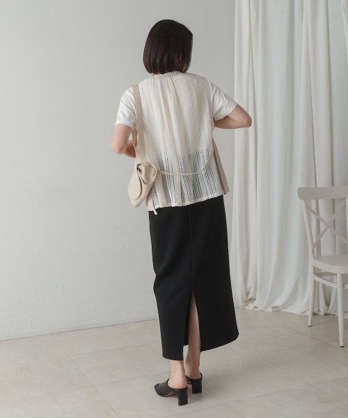 Bou Jeloud（ブージュルード）の「バックレースジレ（ベスト・レディース・ブラック/ベージュ・MEDIUM）」の10枚目の写真