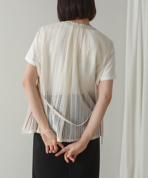 Bou Jeloud（ブージュルード）の「バックレースジレ（ベスト・レディース・ブラック/ベージュ・MEDIUM）」の11枚目の写真