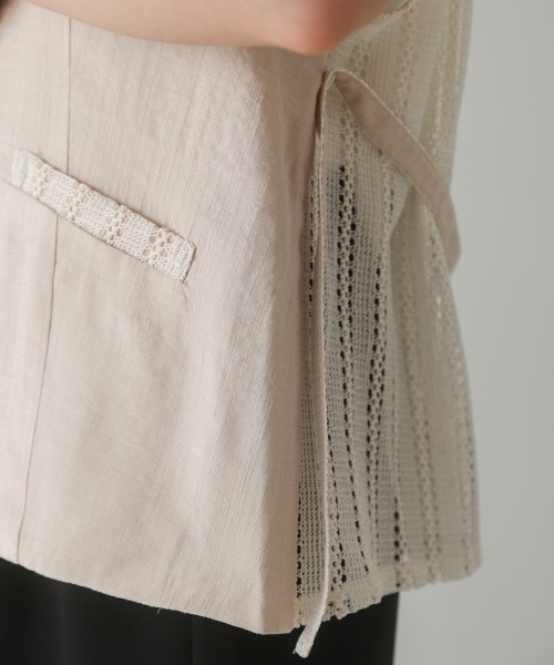 Bou Jeloud（ブージュルード）の「バックレースジレ（ベスト・レディース・ブラック/ベージュ・MEDIUM）」の17枚目の写真