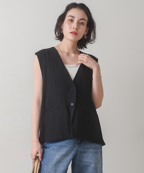 Bou Jeloud（ブージュルード）の「バックレースジレ（ベスト・レディース・ブラック/ベージュ・MEDIUM）」の18枚目の写真