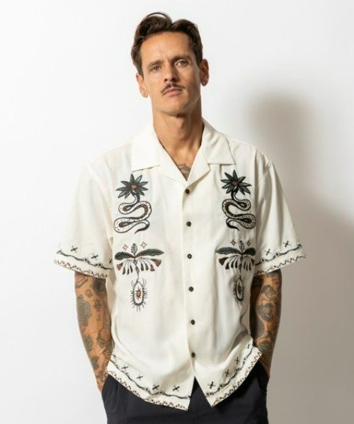 ROARK REVIVAL(ロアークリバイバル)の「【ROARK】"AUGS PALM" GONZO S/S(シャツ/ブラウス・メンズ・ホワイト・MEDIUM/LARGE/X-LARGE)」の8枚目の写真