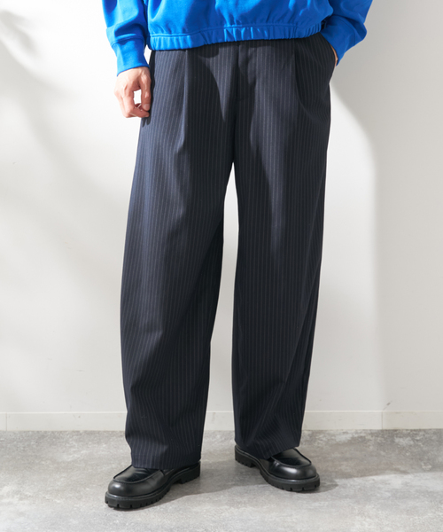 B.C STOCK(ベーセーストック)の「ドライウールライクバレルトラウザー(その他パンツ・メンズ・チャコールグレー/ネイビー/ブラック/グレー・MEDIUM/LARGE)」の4枚目の写真