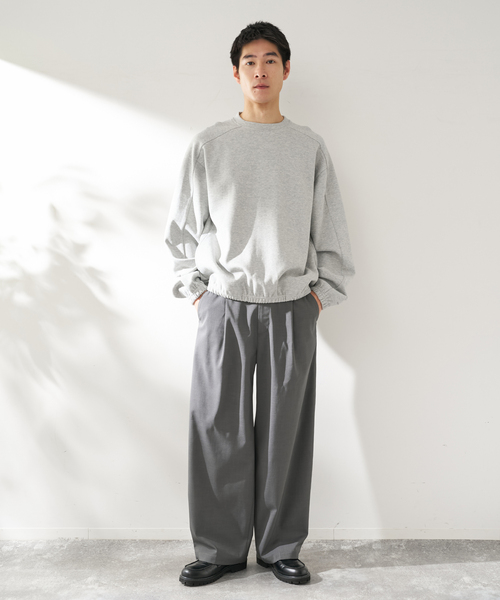 B.C STOCK(ベーセーストック)の「ドライウールライクバレルトラウザー(その他パンツ・メンズ・チャコールグレー/ネイビー/ブラック/グレー・MEDIUM/LARGE)」の13枚目の写真