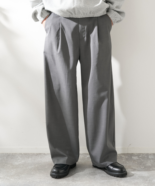 B.C STOCK(ベーセーストック)の「ドライウールライクバレルトラウザー(その他パンツ・メンズ・チャコールグレー/ネイビー/ブラック/グレー・MEDIUM/LARGE)」の14枚目の写真