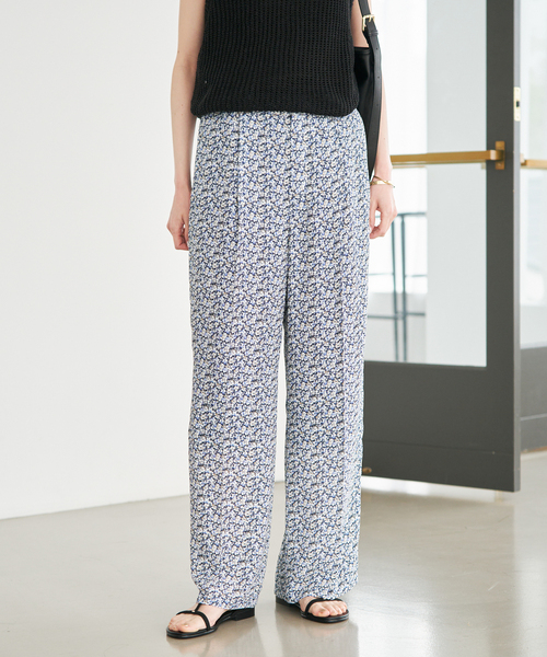 SLOBE IENA(スローブイエナ)の「《36サイズのみWEB限定》Blue Flowerパンツ(その他パンツ・レディース・ブルー系その他・38/40/36)」の5枚目の写真