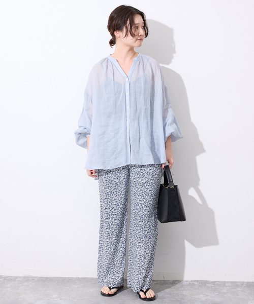 SLOBE IENA(スローブイエナ)の「《36サイズのみWEB限定》Blue Flowerパンツ(その他パンツ・レディース・ブルー系その他・38/40/36)」の6枚目の写真