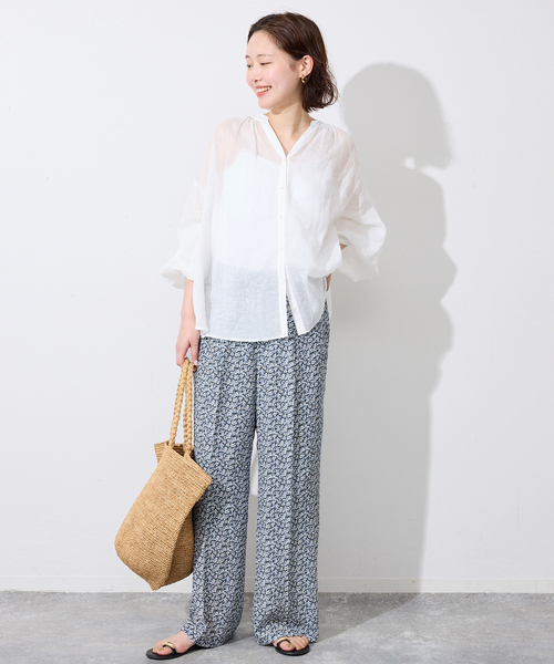 SLOBE IENA(スローブイエナ)の「《36サイズのみWEB限定》Blue Flowerパンツ(その他パンツ・レディース・ブルー系その他・38/40/36)」の13枚目の写真