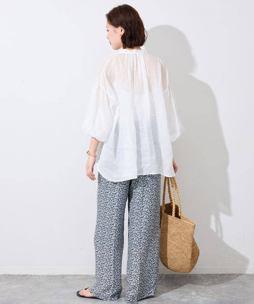 SLOBE IENA(スローブイエナ)の「《36サイズのみWEB限定》Blue Flowerパンツ(その他パンツ・レディース・ブルー系その他・38/40/36)」の15枚目の写真