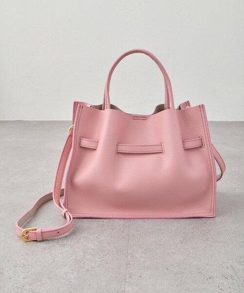 La boutique BonBon（ラブティックボンボン）の「【ヴィオラドーロ】イタリアンWフェイス型押しレザートート（トートバッグ・レディース・ピンク/ライトグレー/サックスブルー/グレー系その他・FREE）」の7枚目の写真