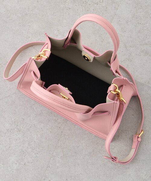 La boutique BonBon（ラブティックボンボン）の「【ヴィオラドーロ】イタリアンWフェイス型押しレザートート（トートバッグ・レディース・ピンク/ライトグレー/サックスブルー/グレー系その他・FREE）」の9枚目の写真