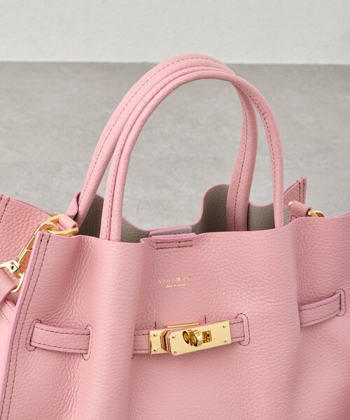 La boutique BonBon（ラブティックボンボン）の「【ヴィオラドーロ】イタリアンWフェイス型押しレザートート（トートバッグ・レディース・ピンク/ライトグレー/サックスブルー/グレー系その他・FREE）」の14枚目の写真