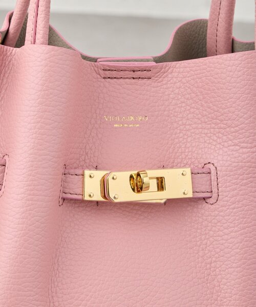 La boutique BonBon（ラブティックボンボン）の「【ヴィオラドーロ】イタリアンWフェイス型押しレザートート（トートバッグ・レディース・ピンク/ライトグレー/サックスブルー/グレー系その他・FREE）」の15枚目の写真