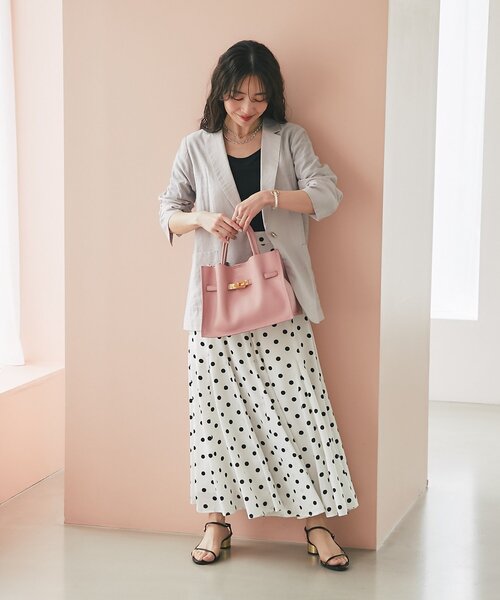 La boutique BonBon(ラブティックボンボン)の「【ヴィオラドーロ】イタリアンWフェイス型押しレザートート(トートバッグ・レディース・ピンク/ライトグレー/サックスブルー/グレー系その他・FREE)」の18枚目の写真