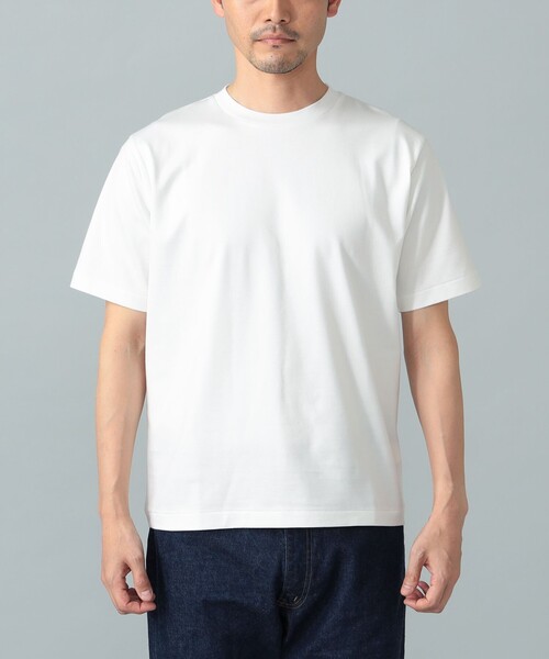 BEAMS F(ビームスエフ)の「ファーストグレードスーピマコットン ショートスリーブ クルーネック レギュラーフィット Tシャツ(Tシャツ/カットソー・メンズ・ホワイト/チャコールグレー/ブラック/ネイビー・L/M/XL/S)」の9枚目の写真