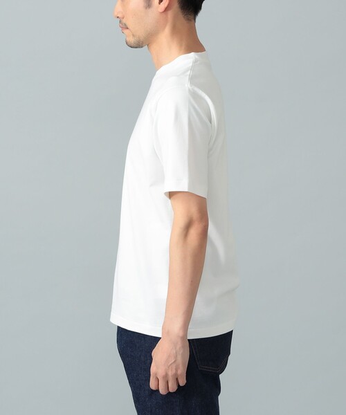 BEAMS F(ビームスエフ)の「ファーストグレードスーピマコットン ショートスリーブ クルーネック レギュラーフィット Tシャツ(Tシャツ/カットソー・メンズ・ホワイト/チャコールグレー/ブラック/ネイビー・L/M/XL/S)」の10枚目の写真